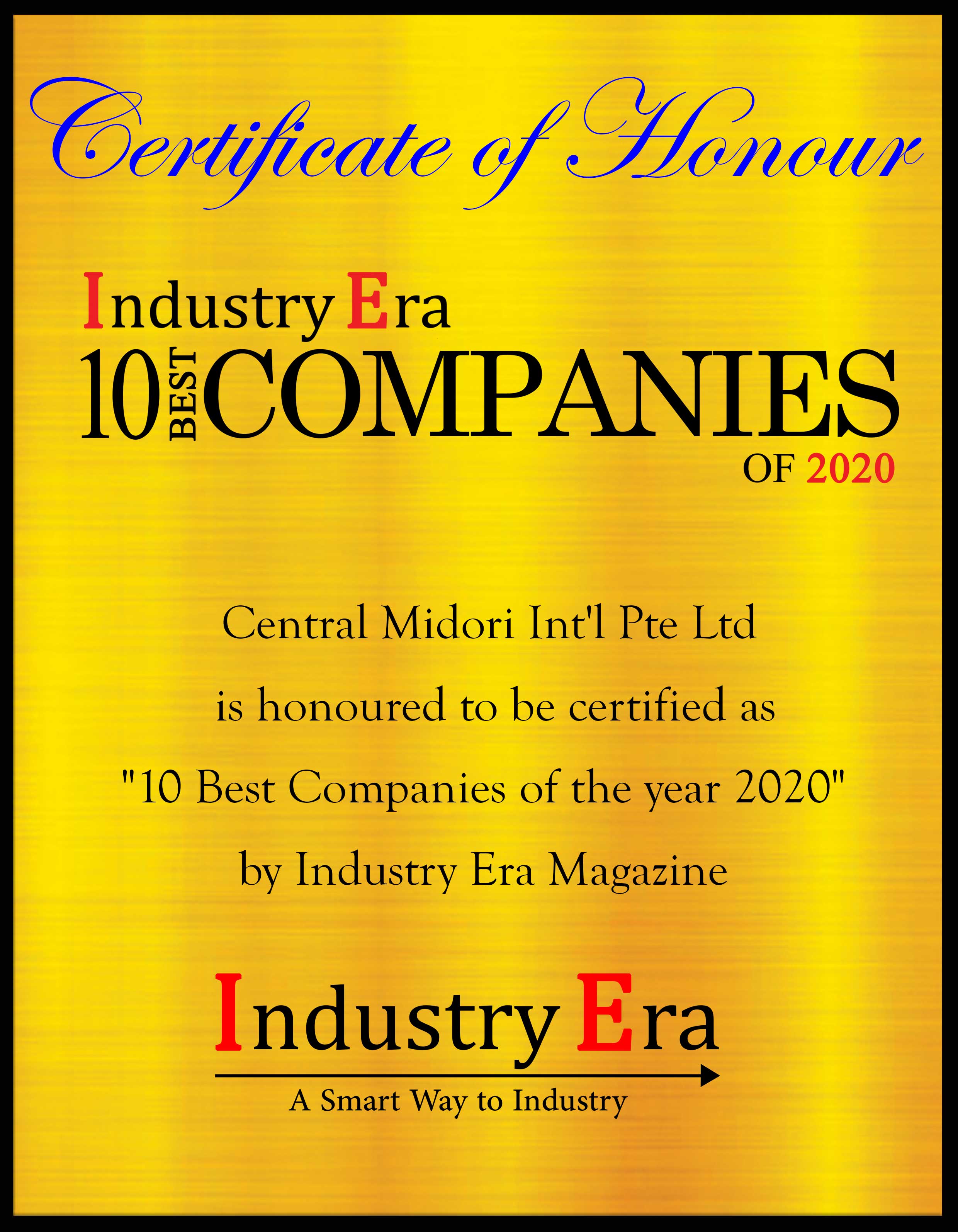 Pascal Delloue Chief Growth Officer Central Midori Int'l Pte Ltd 10 Best Companies of Year the 2020