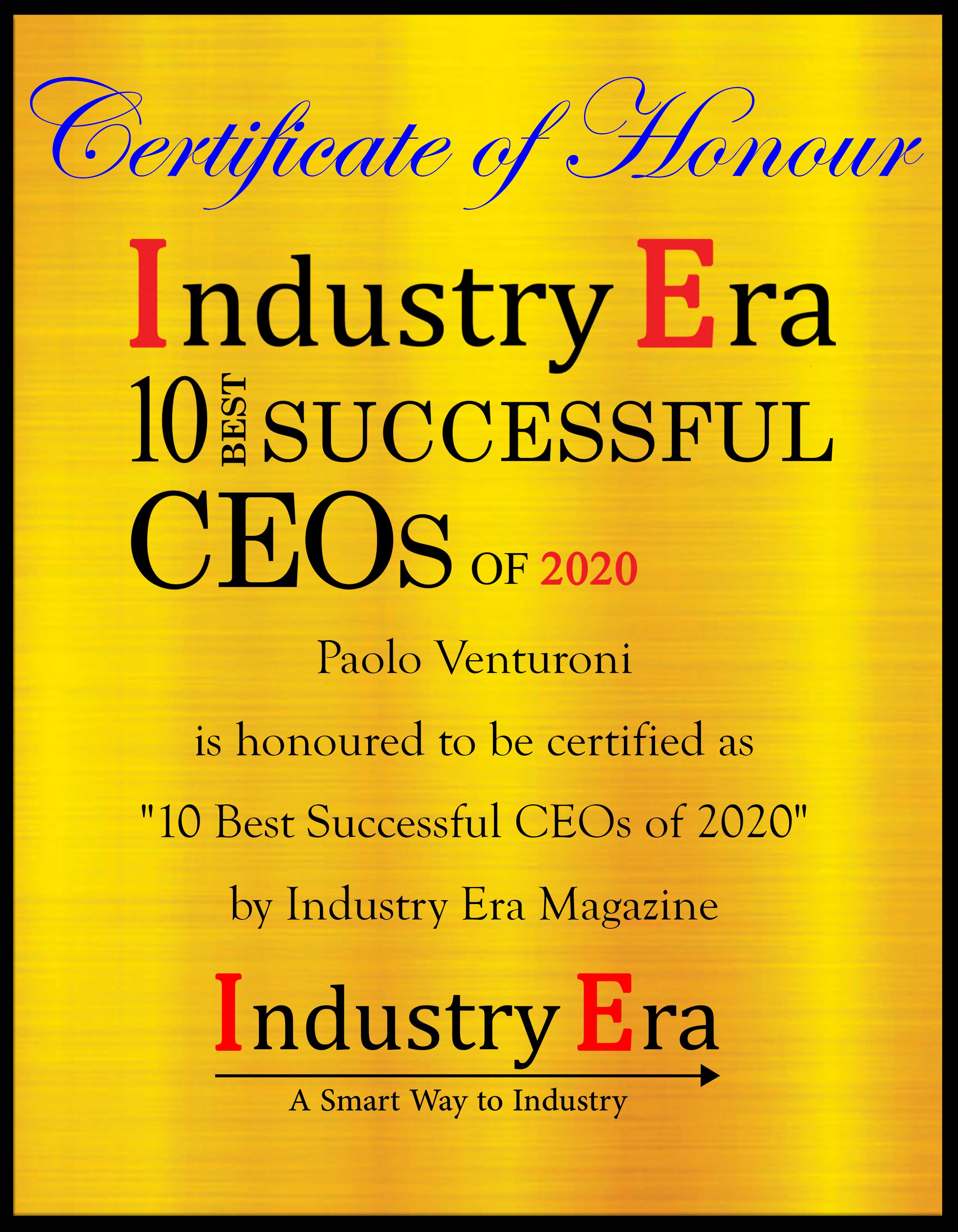 Paolo Venturoni, CEO, EOS Certificate