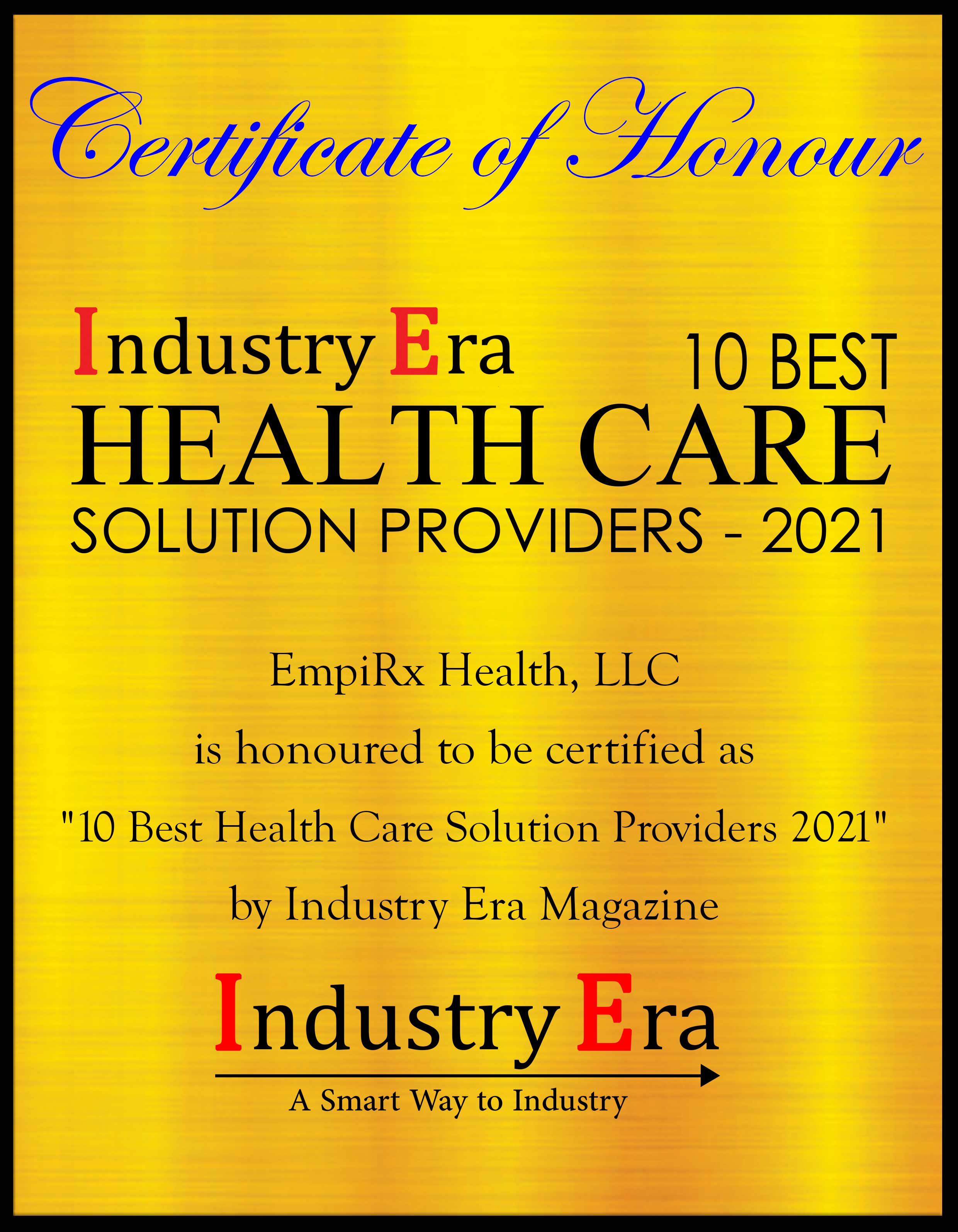 Karthik Ganesh, CEO of EmpiRx Health Certificate