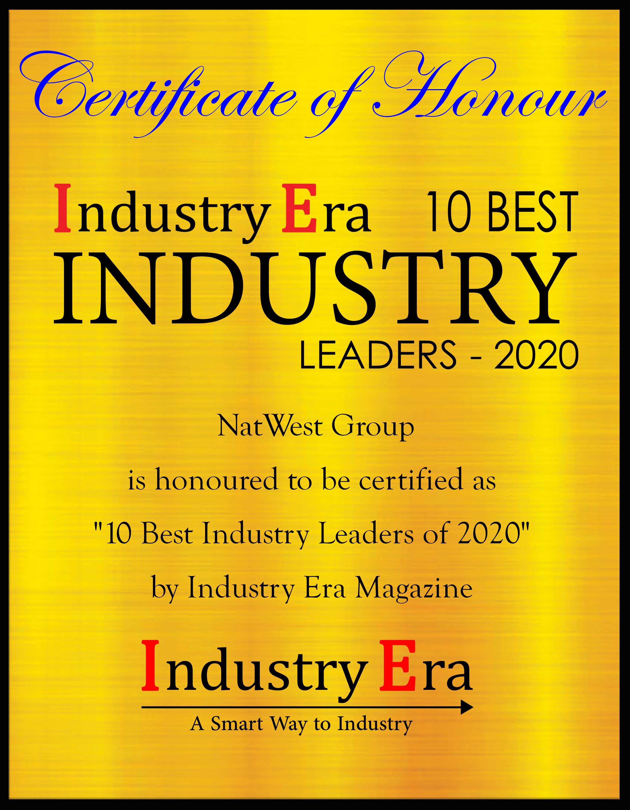 Wendy Redshaw, Chief Digital Information Officer of NatWest Group Certificate