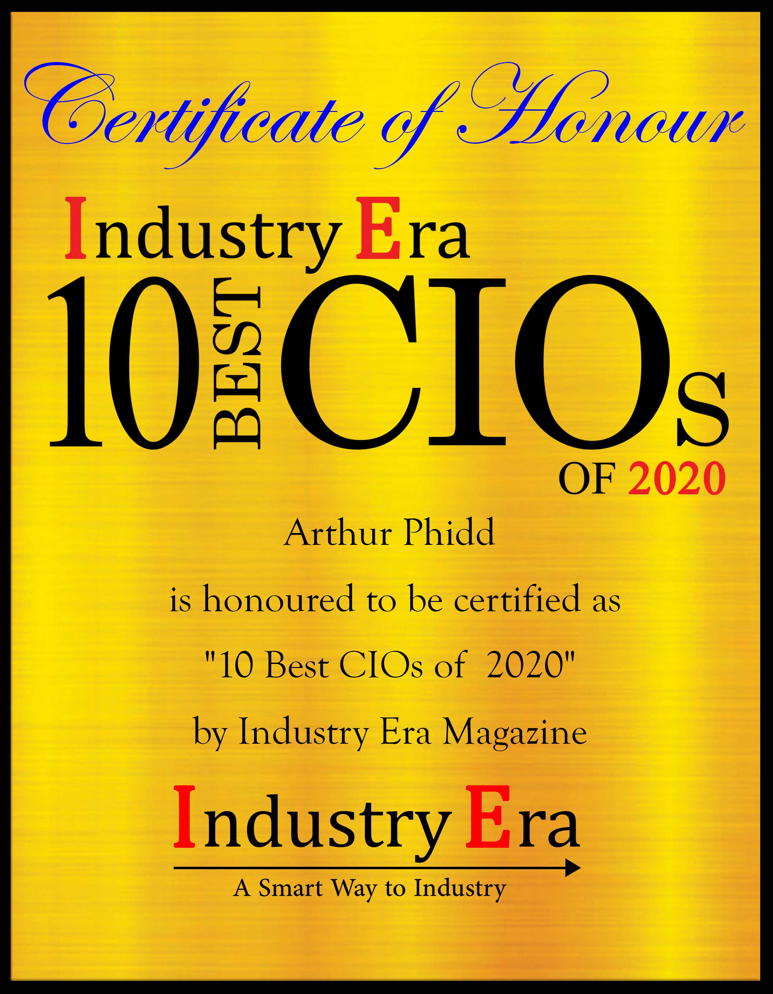 Arthur Phidd, CIO of REEDS Certificate
