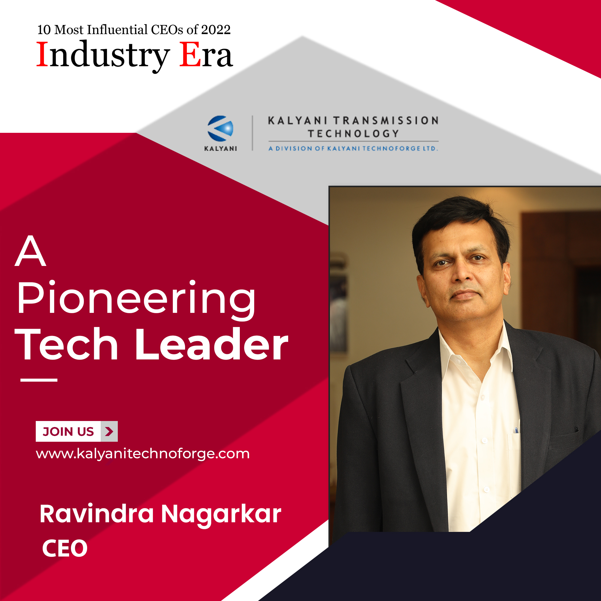 Ravindra Nagarkar, CEO of Kalyani Technoforge, 10 Most Influential CEOs of  2022