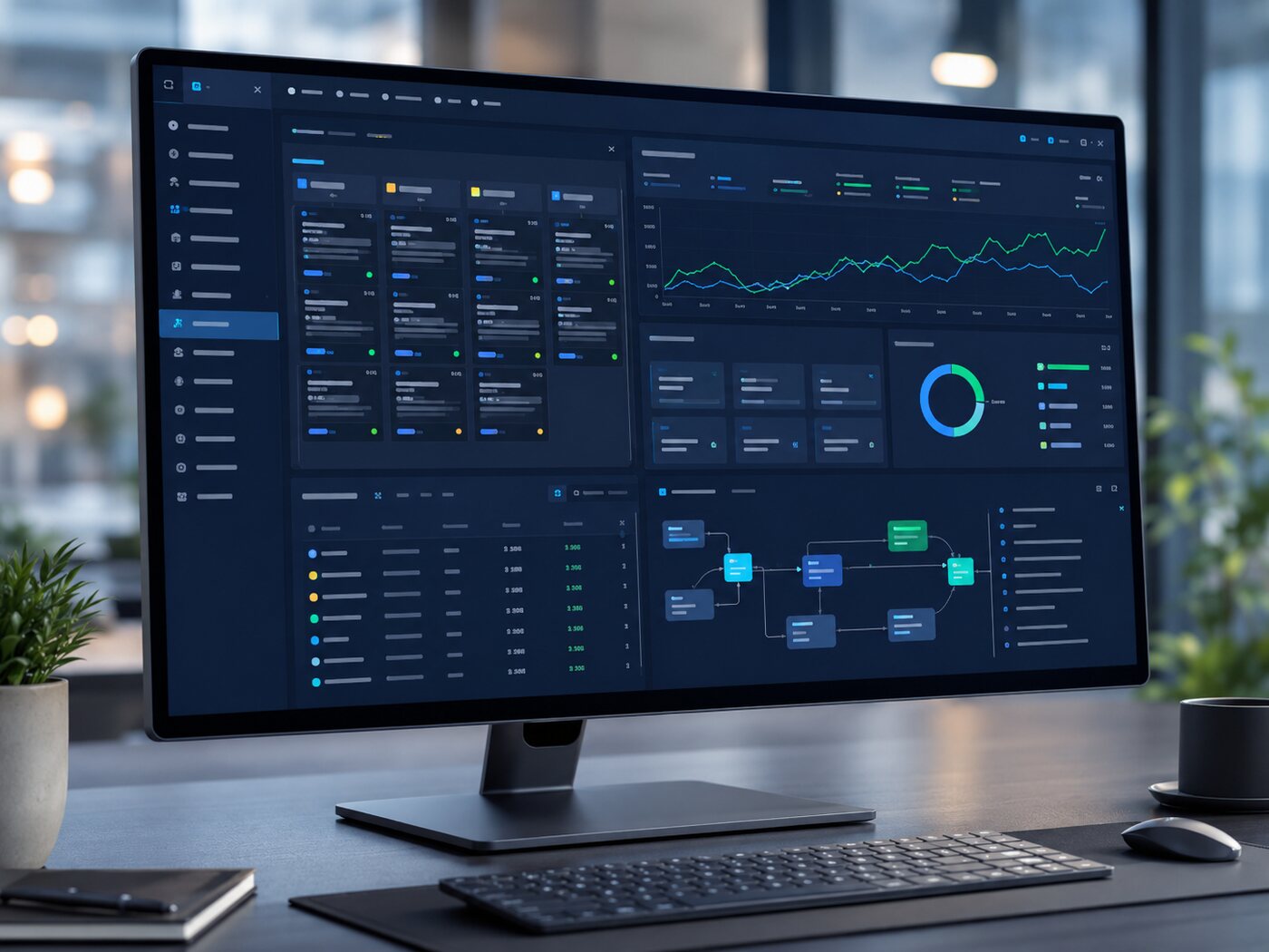 Enterprise CRM and operations dashboard interface